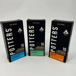 potters live resin cartridge, potter carts, potters cartridge, potters vape cartridge, potters cartridge real or fake